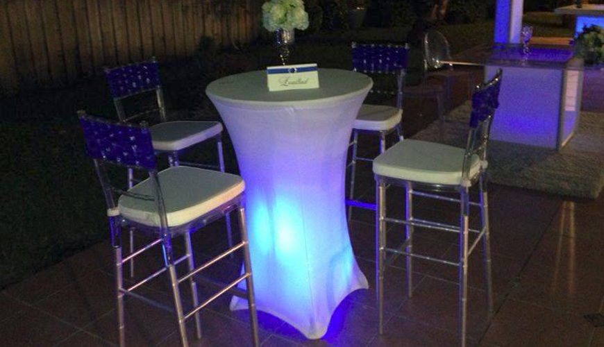 Solid color Spandex, fitted table covers