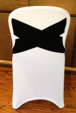 Diamond x Chair cover in black and white