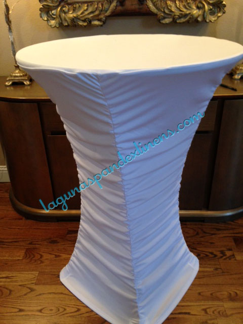 Ruched white table