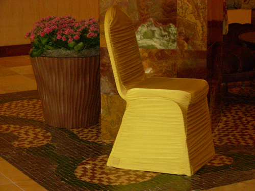 pleated chair cover