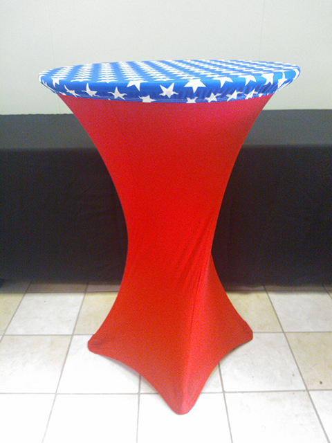 Stars Spandex topper, fitted table covers
