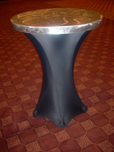 Silver Aluminum Tabletop for a cocktail table